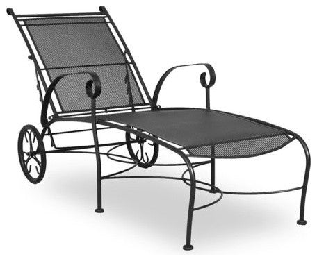 Rod iron best sale chaise lounge